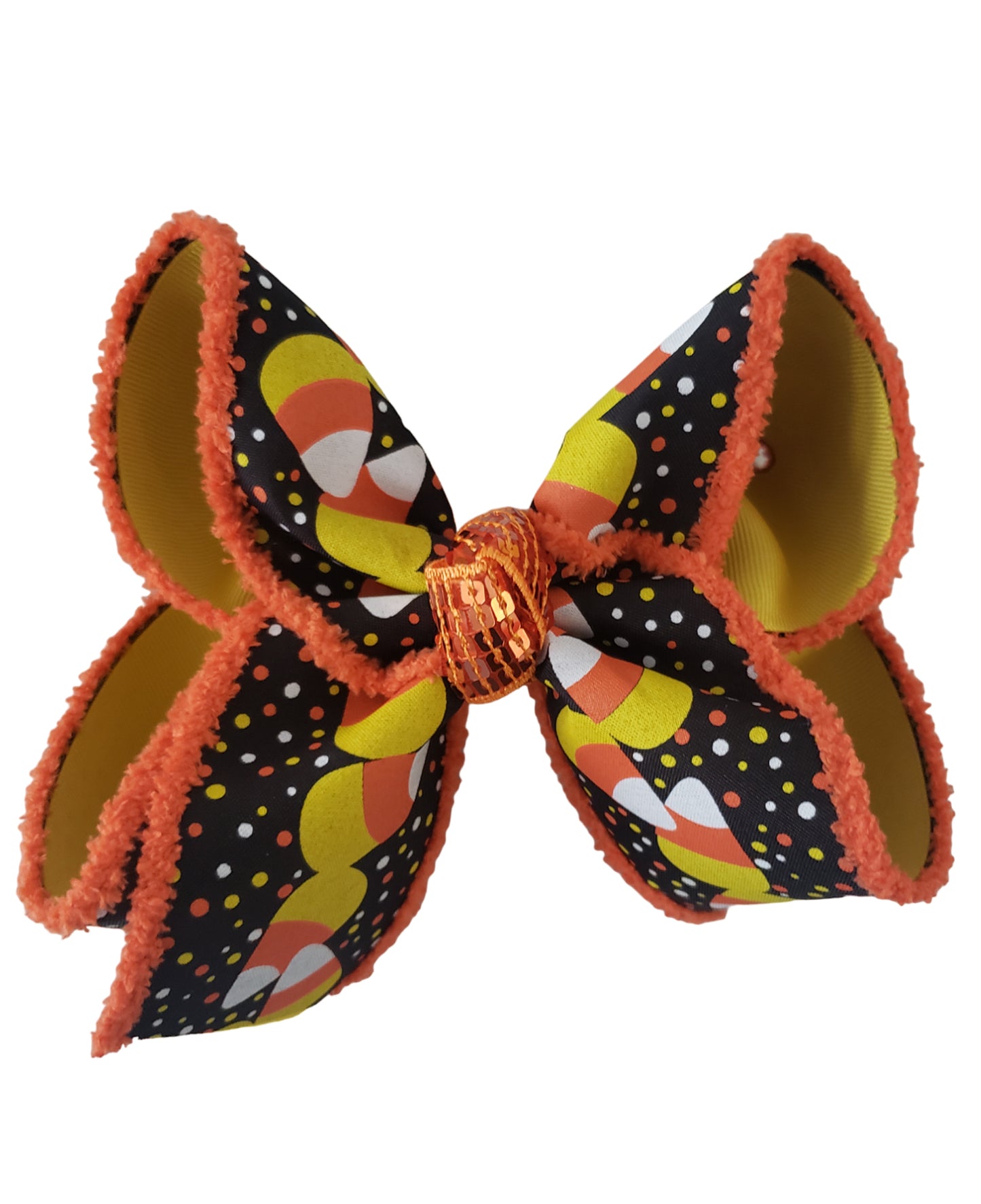 Candy Corn Halloween Hair Bow