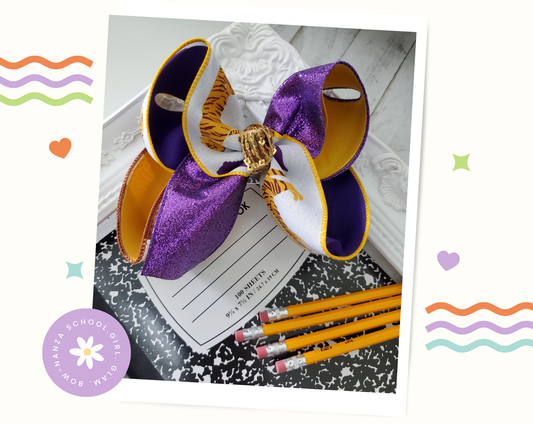 Tigers Glitter Bows
