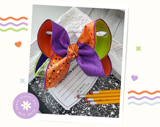 Halloween All Mixed Up Hair Bow