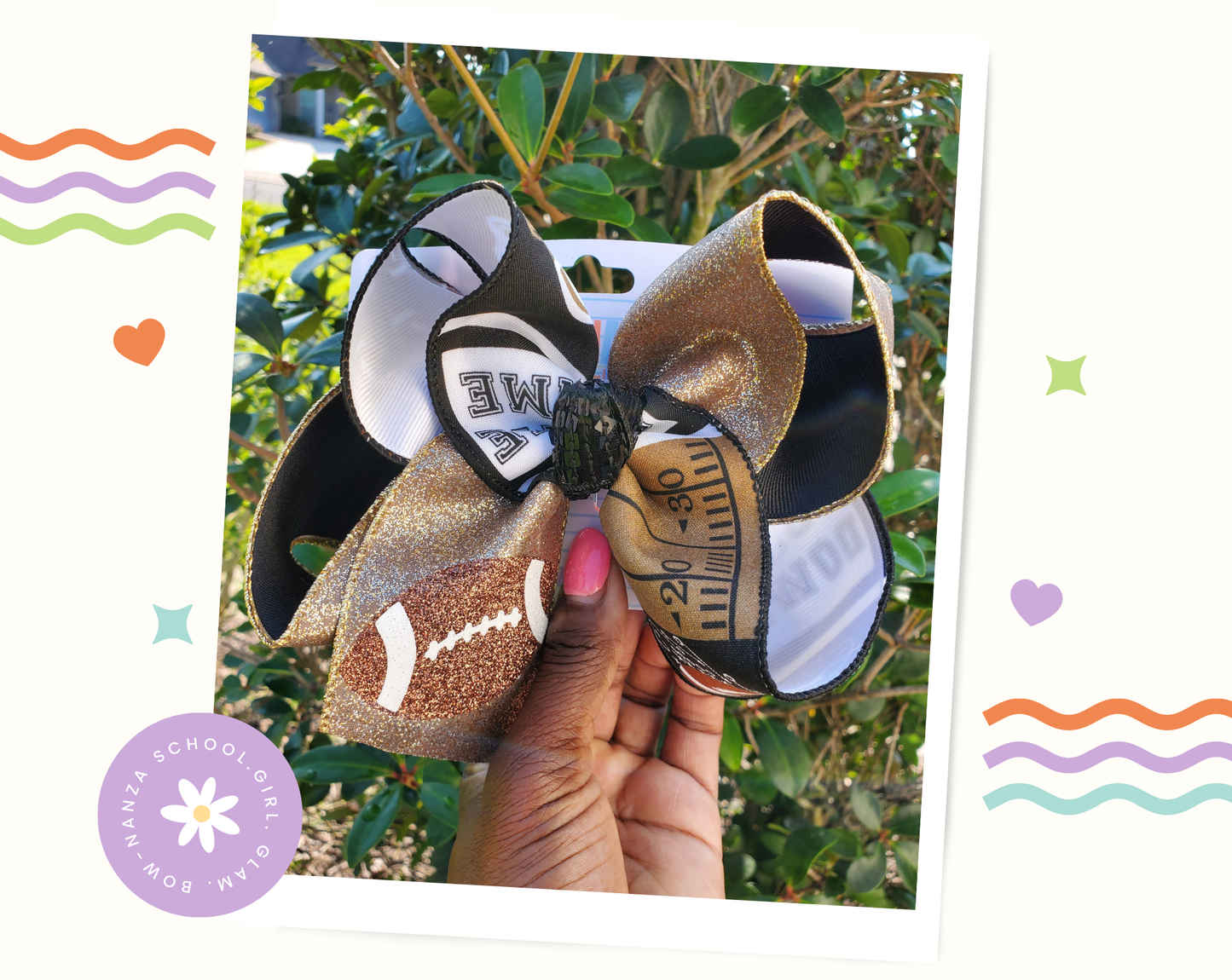 Who Dat Glitter Bows