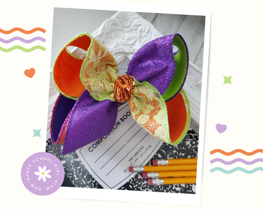 Halloween All Mixed Up Hair Bow