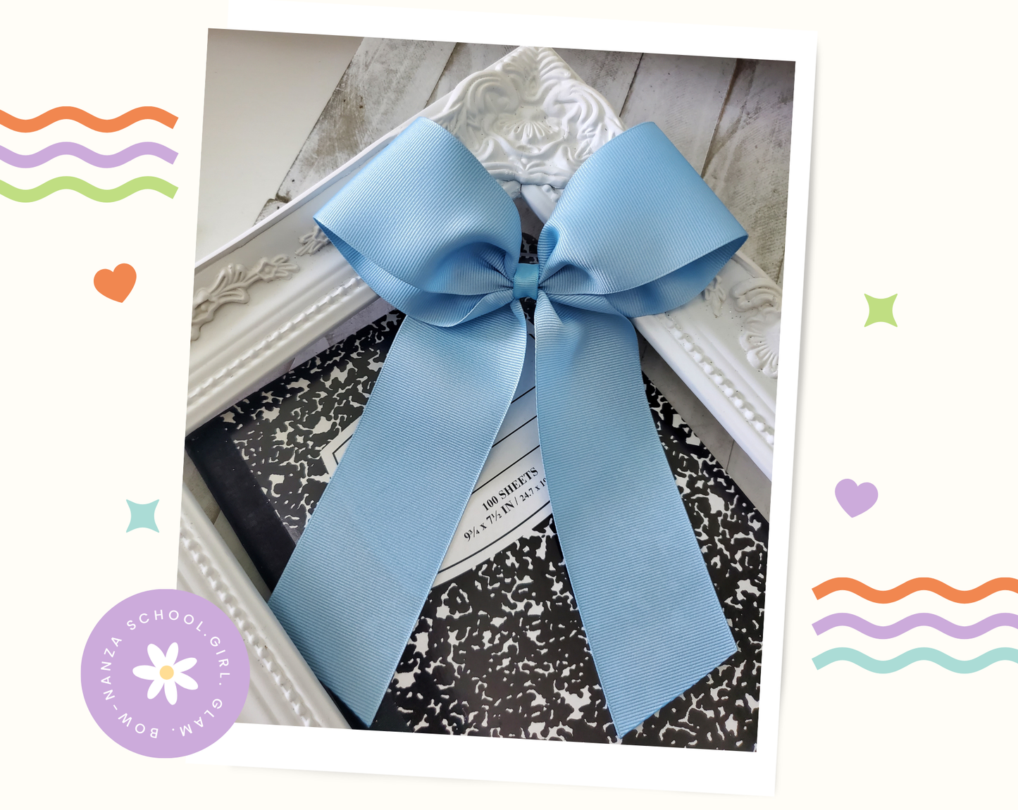 School Hair Bow Tails