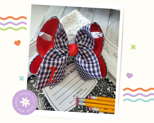 Monogram Initial Hair Bow