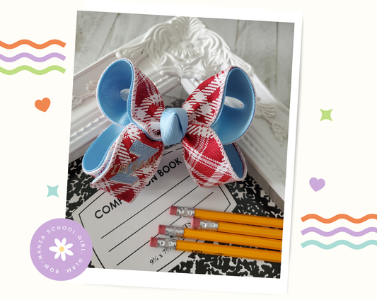 Zachary Embroidery Hair Bow