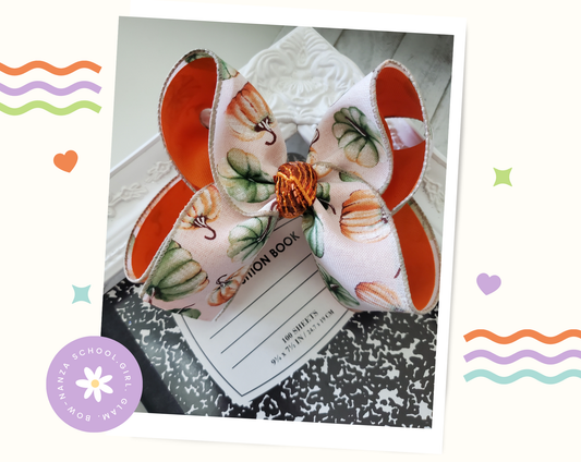 Fall Pumpkin Hair Bow