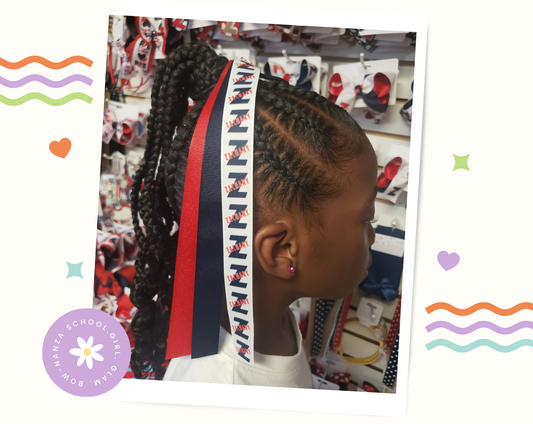 Zachary School Logo Red Swiss Dot Streamers