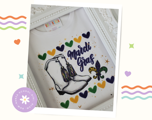 Mardi Gras Boots T-Shirt