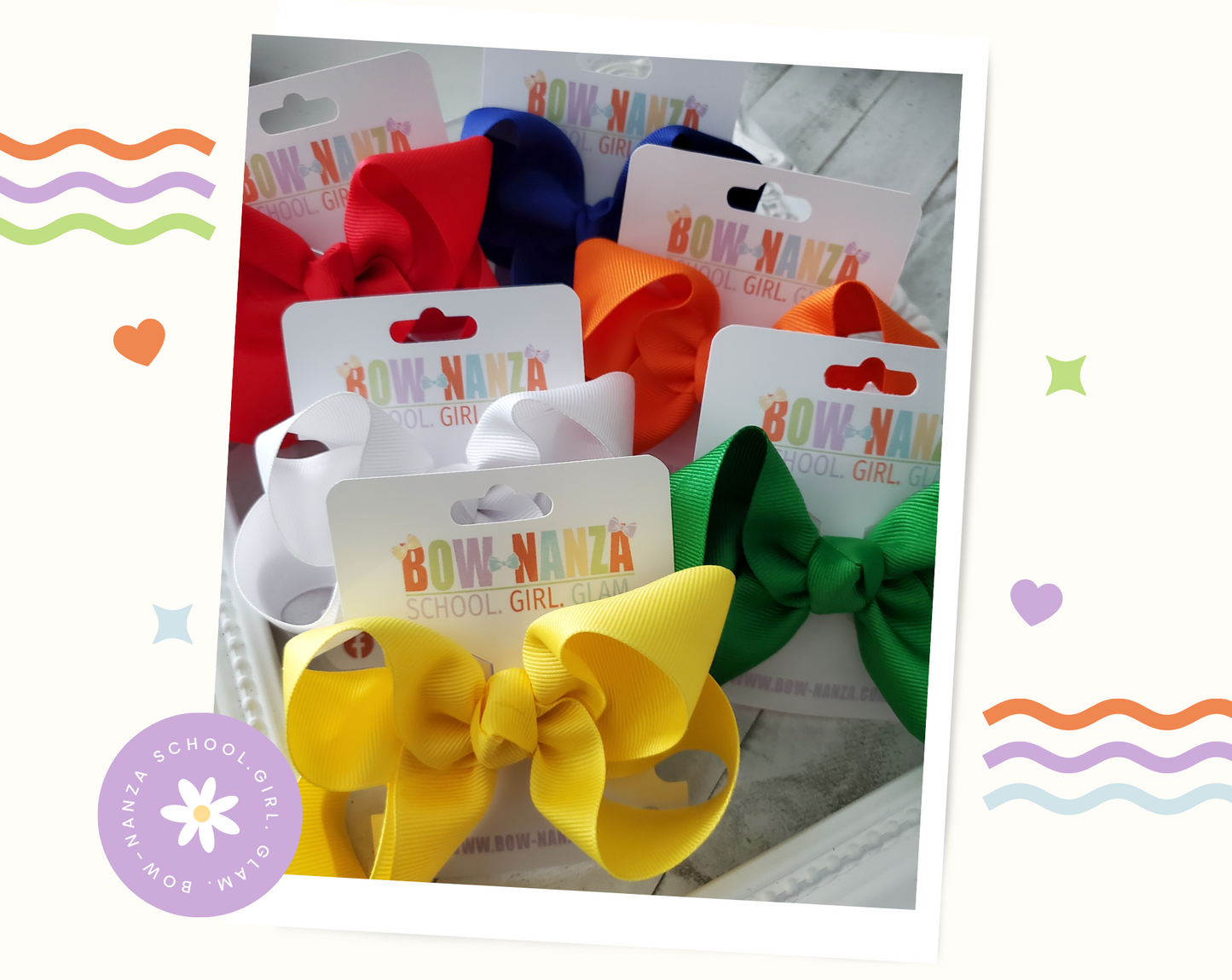 School Hair Bow Bundle