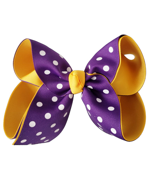 Polka Dot Tigers Hair Bow