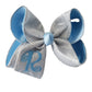 Silver Monogram Hair Bow