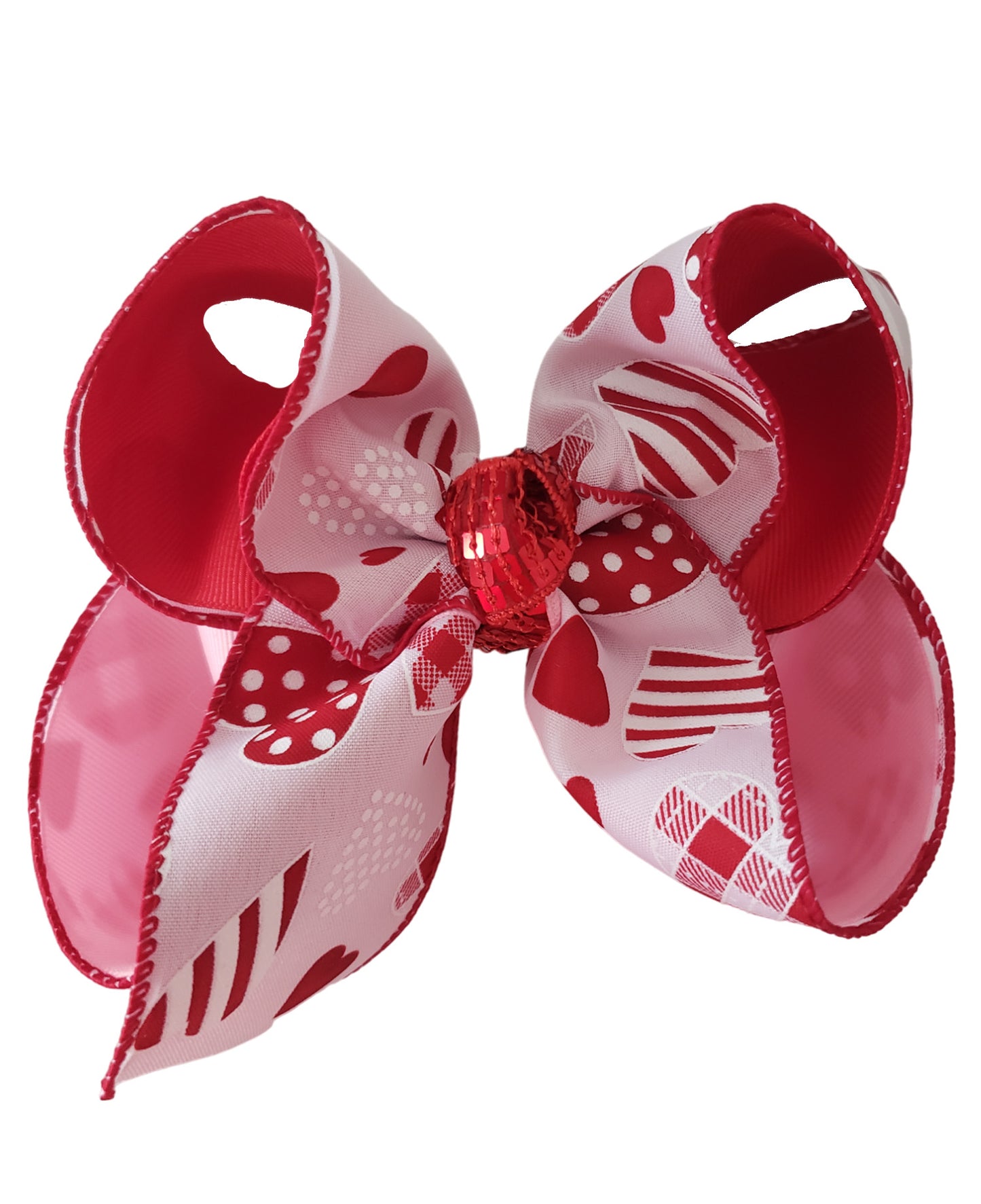 Valentine's Hearts Hair Bow