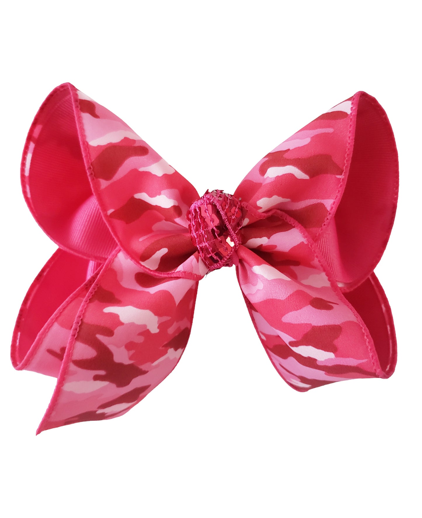 Pink Camouflage Awareness Hair Bow