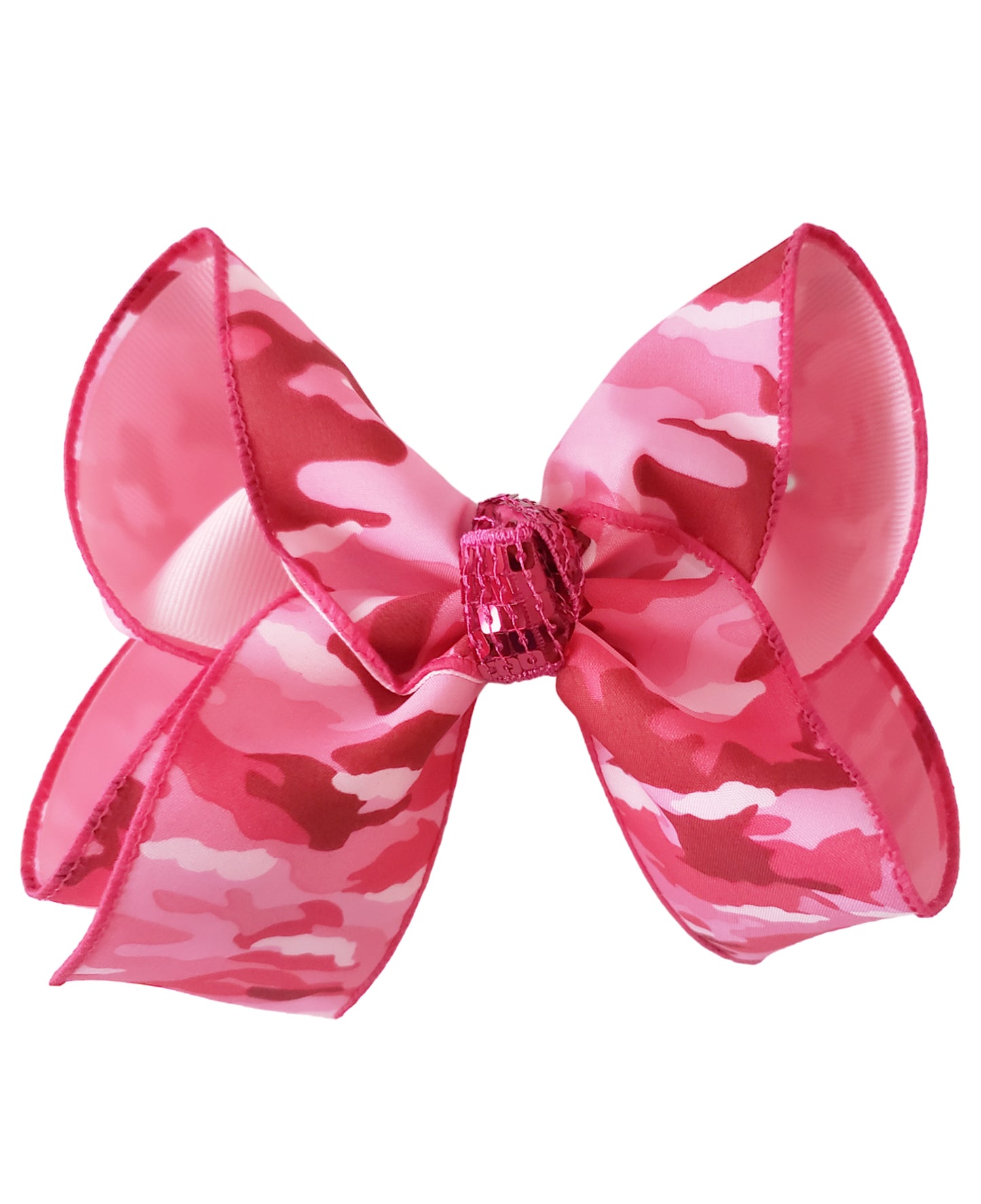 Pink Camouflage Awareness Hair Bow