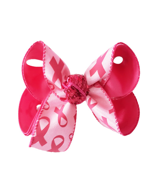 Awareness Pink Ribbon Hair Bow