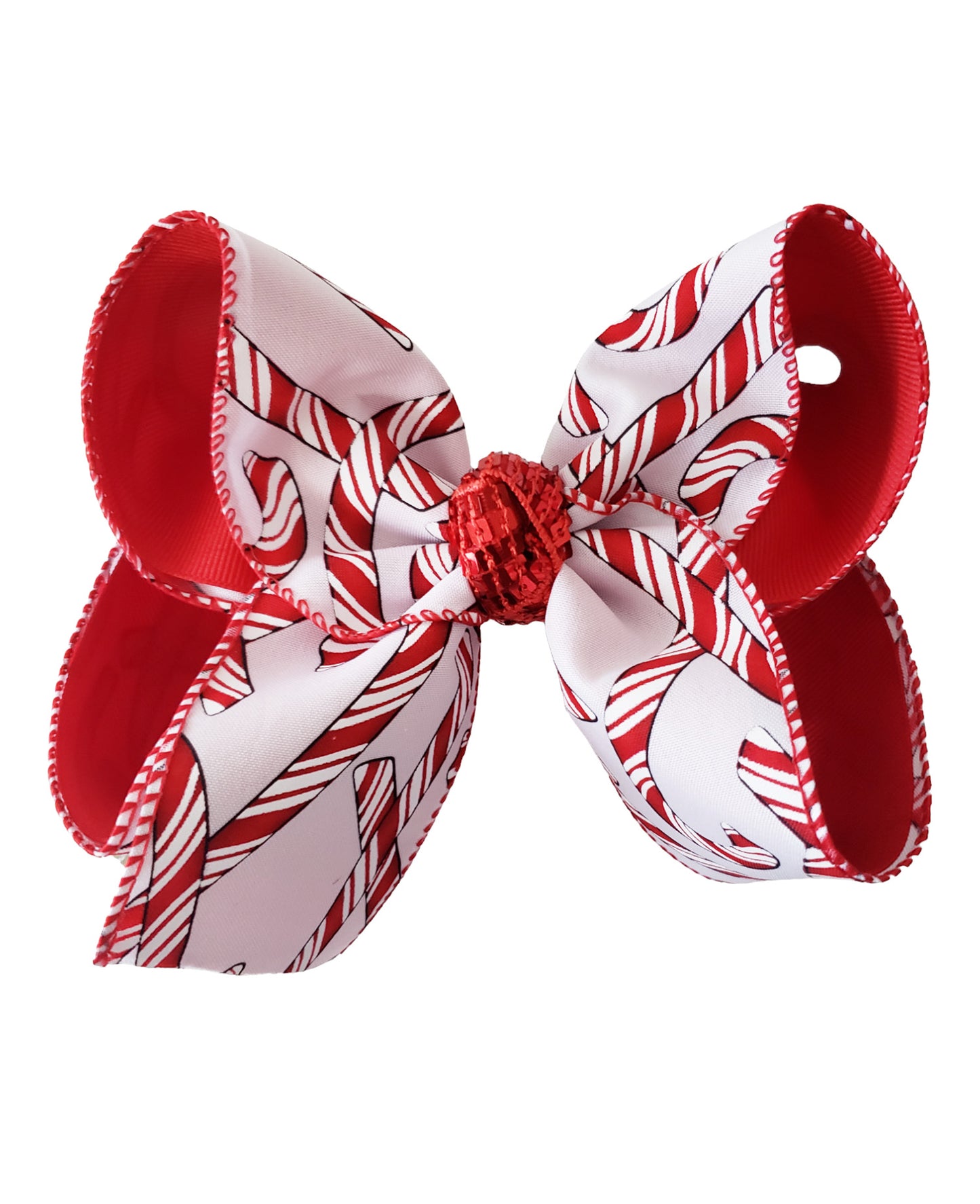 Candy Cane Christmas Hair Bow