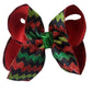 Glitter Chevron Christmas Hair Bow