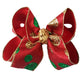 Glitter Polka Dots Christmas Hair Bow