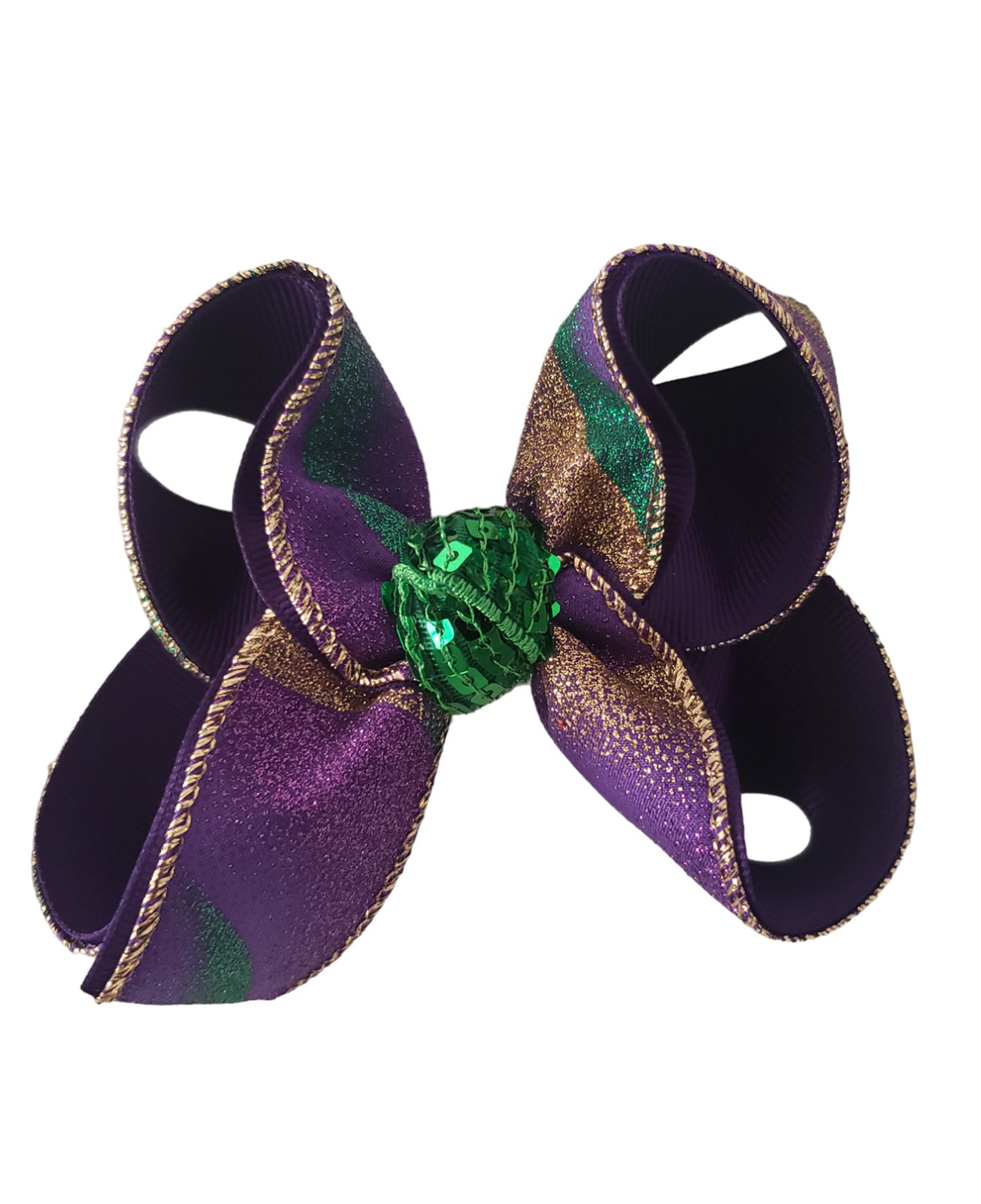 Mardi Gras Hair Bow