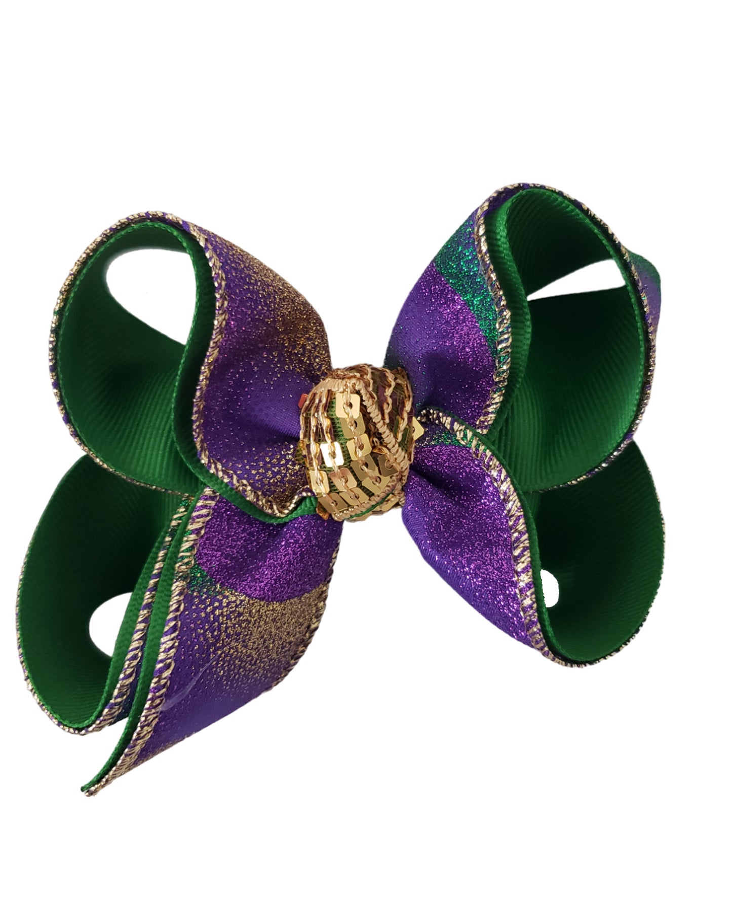 Mardi Gras Hair Bow