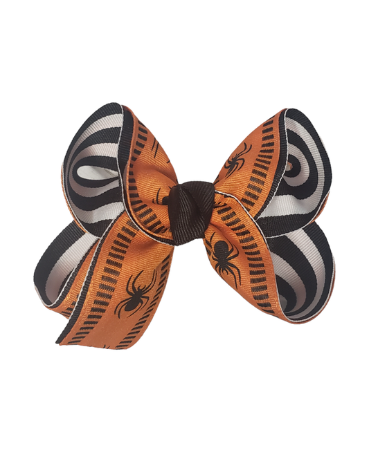 Spider Web Stripe Hair Bow