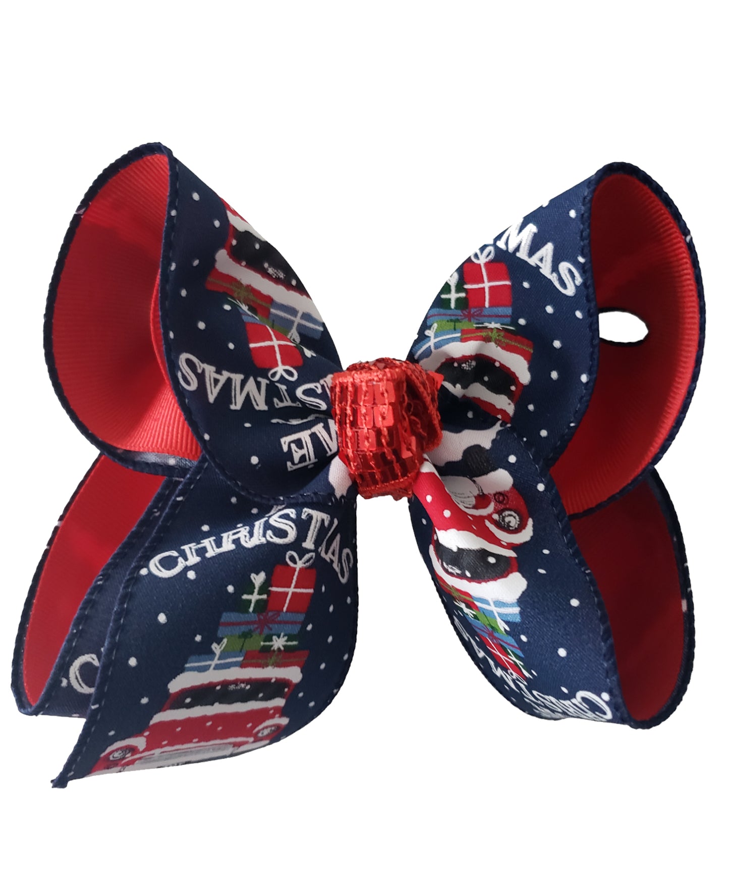 Home for Christmas Hair Bow