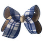 Royal Blue Plaid Hair Bow