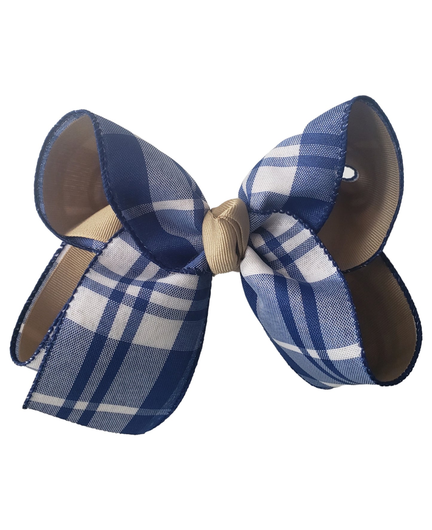 Royal Blue Plaid Hair Bow