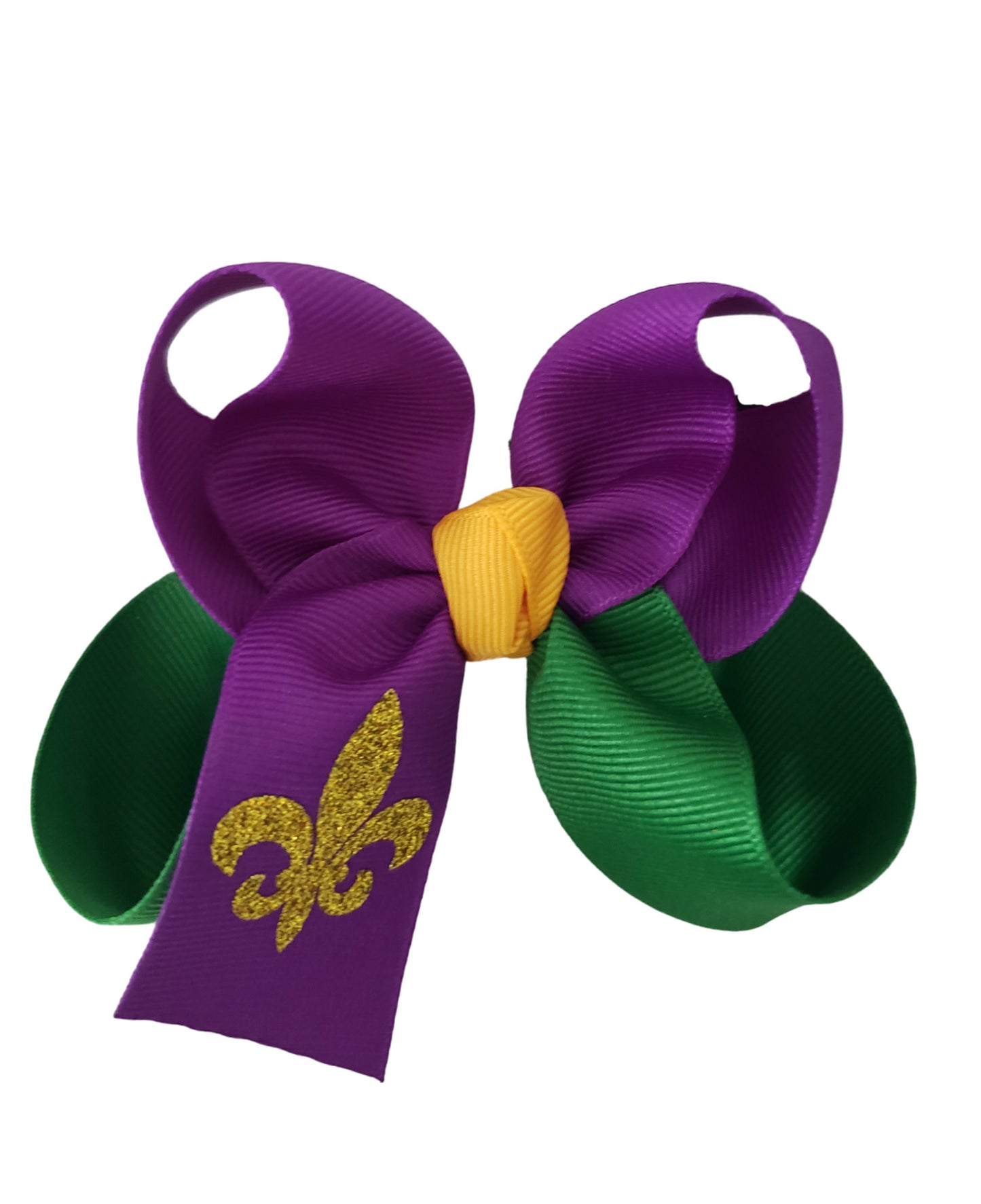 Mardi Gras Hair Bow