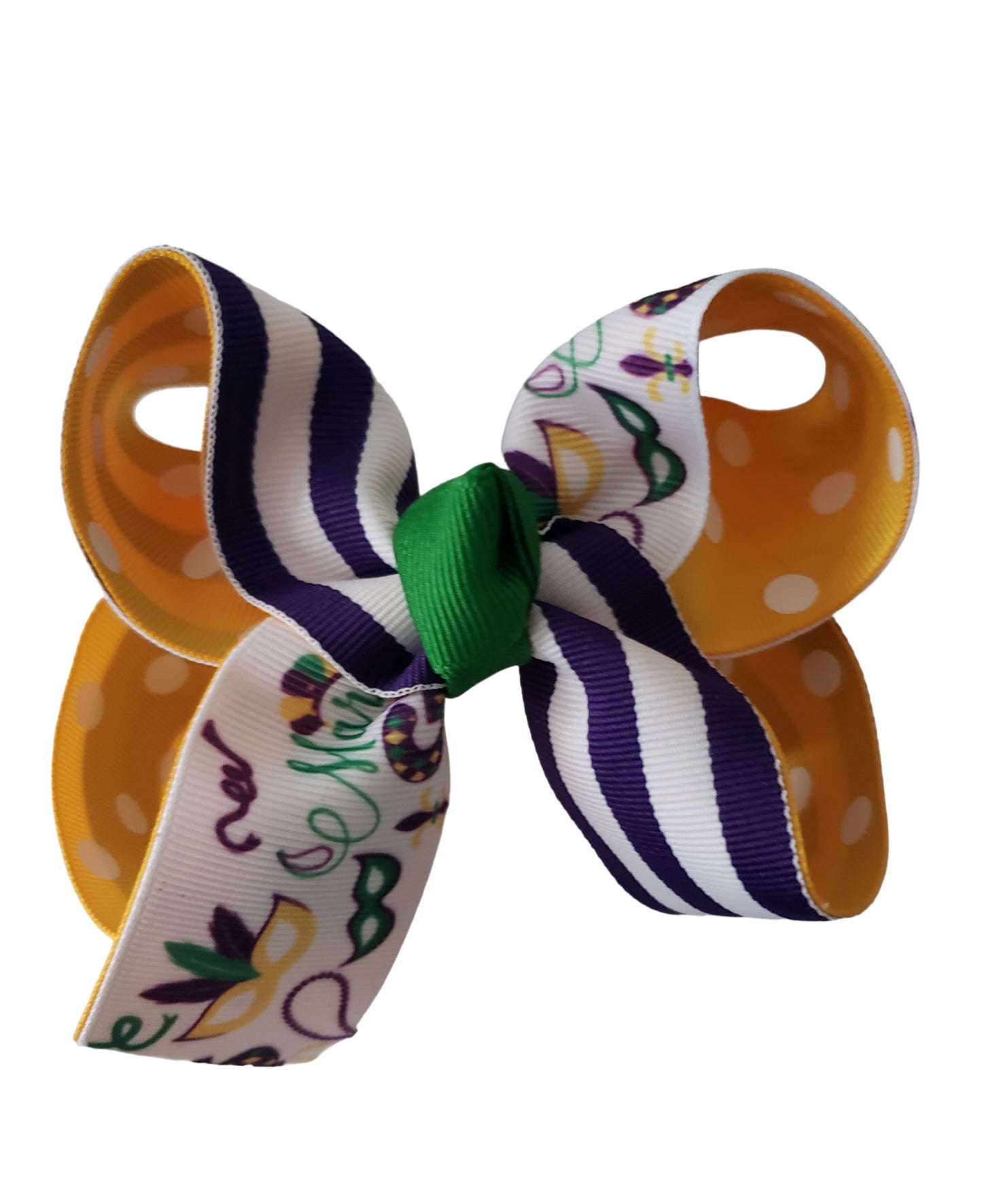 Mardi Gras Hair Bow