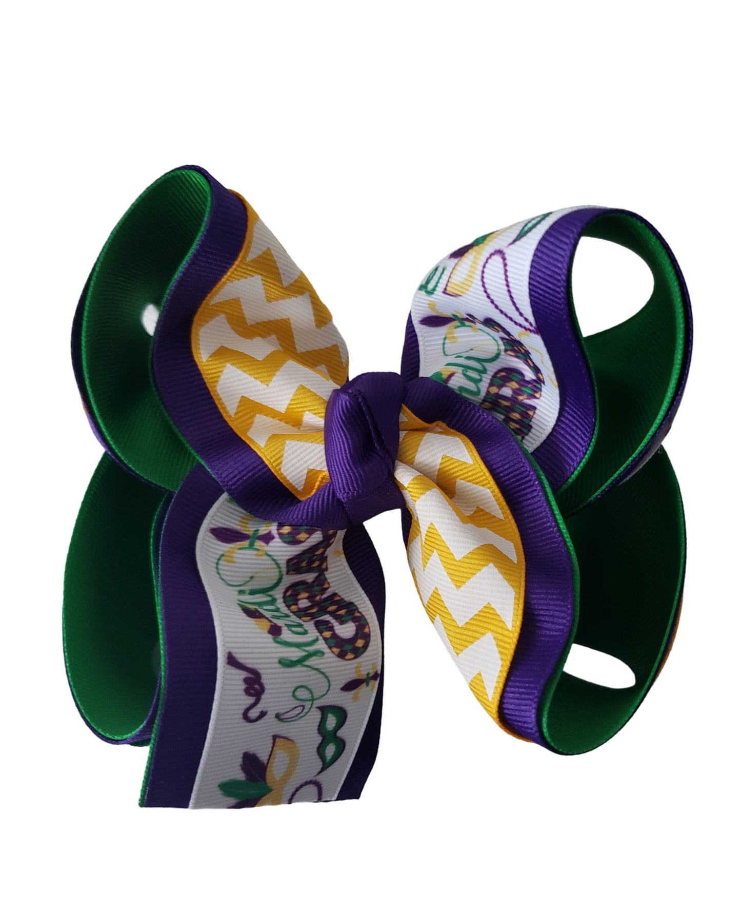 Mardi Gras Hair Bow