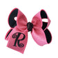 Pink Monogram Hair Bow