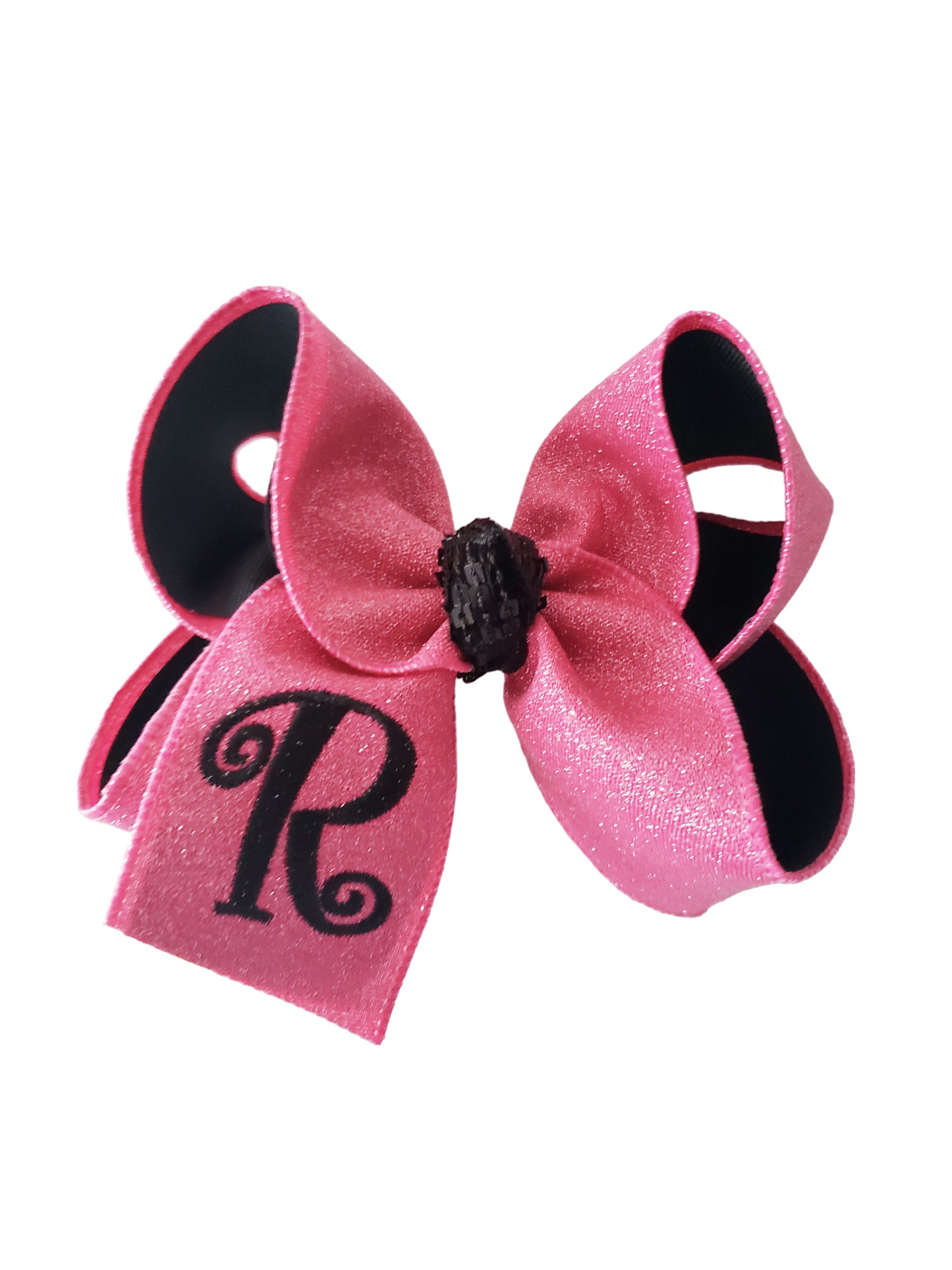 Pink Monogram Hair Bow