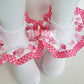 Pink Jaguars Logo Ruffled Socks