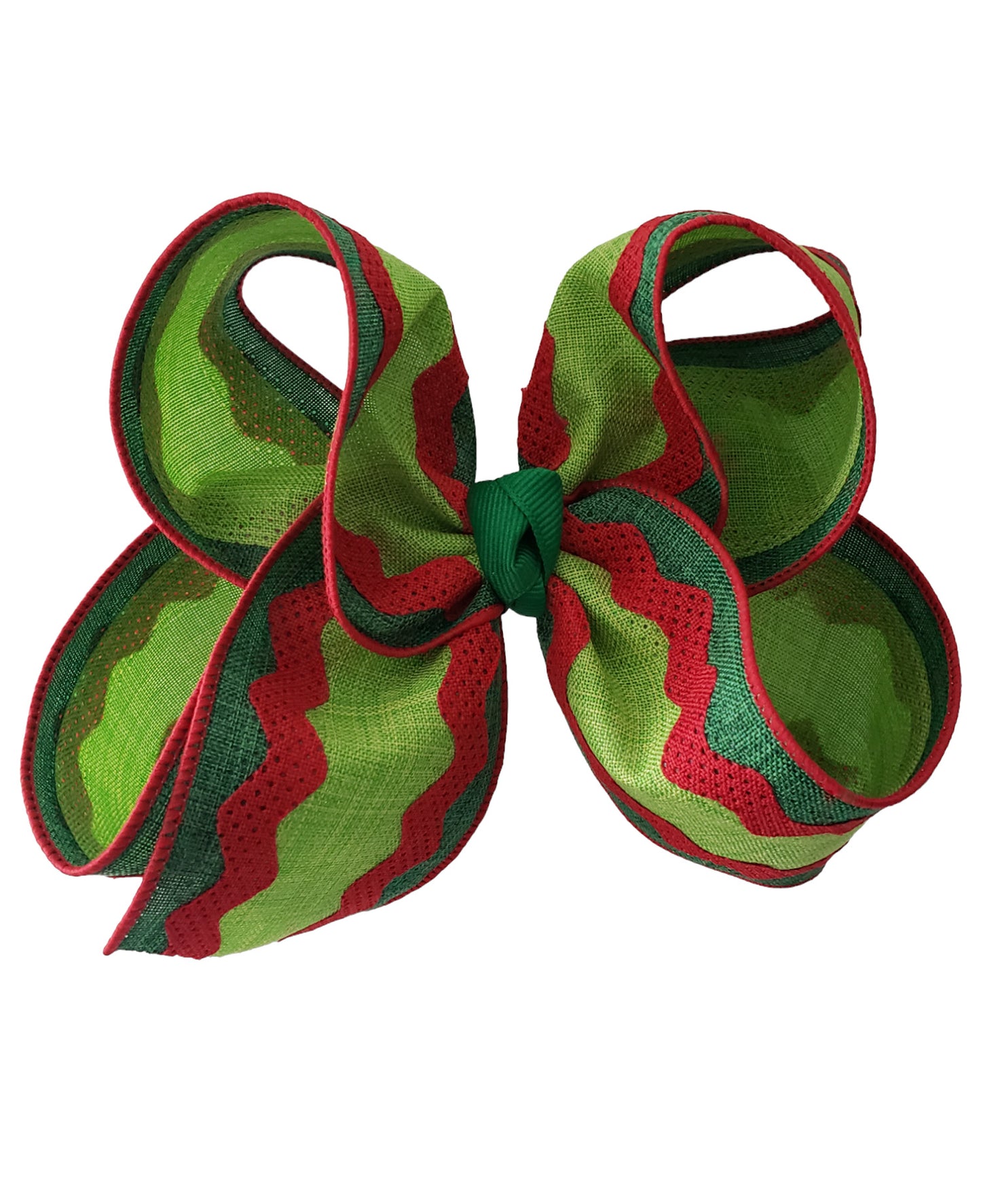 Christmas Ric-Rac Hair Bow