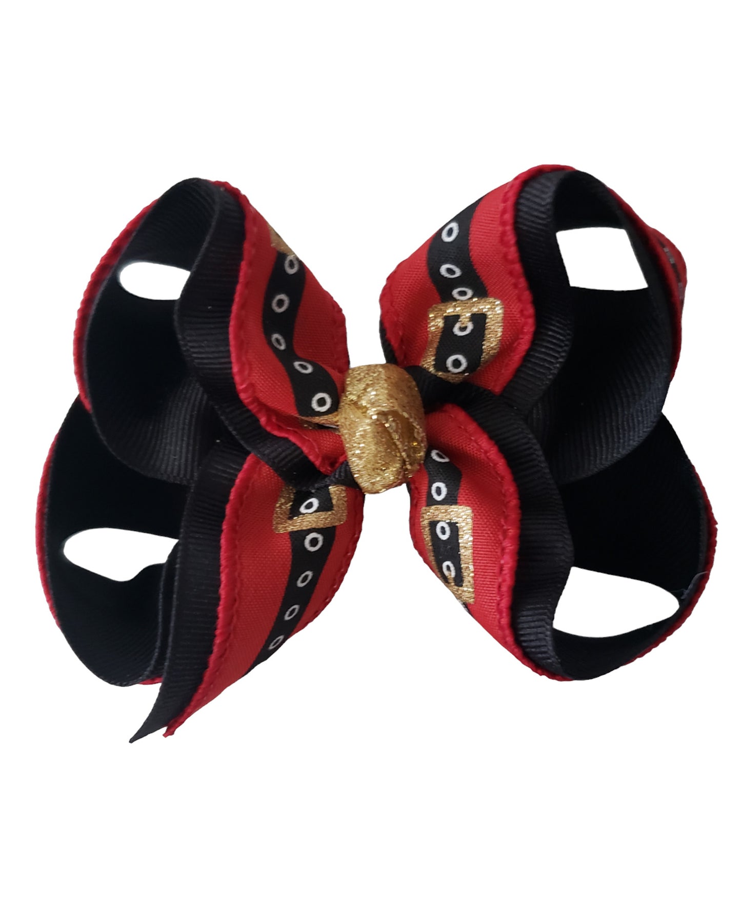 Santa Belt Hair Bow