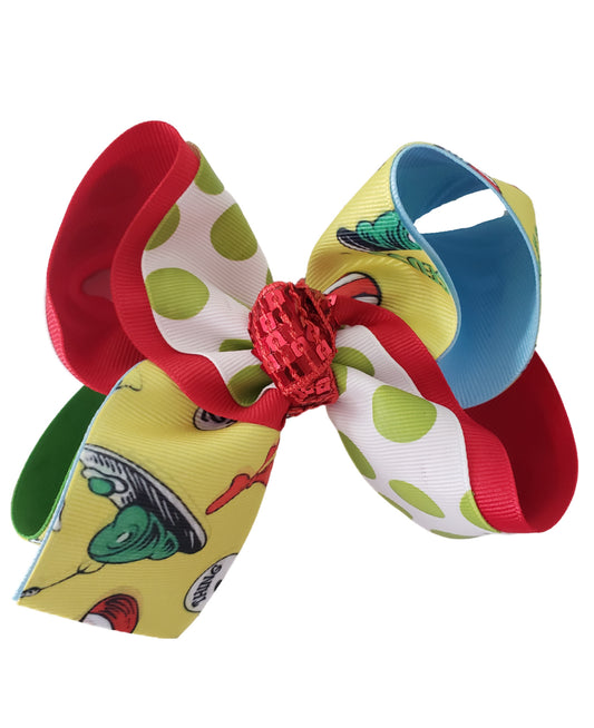 Read Across America Day Hair Bow