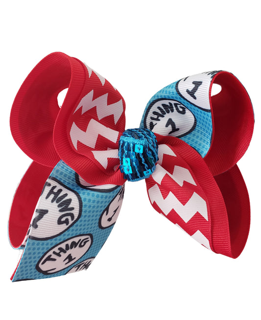 Read Across America Day Hair Bow