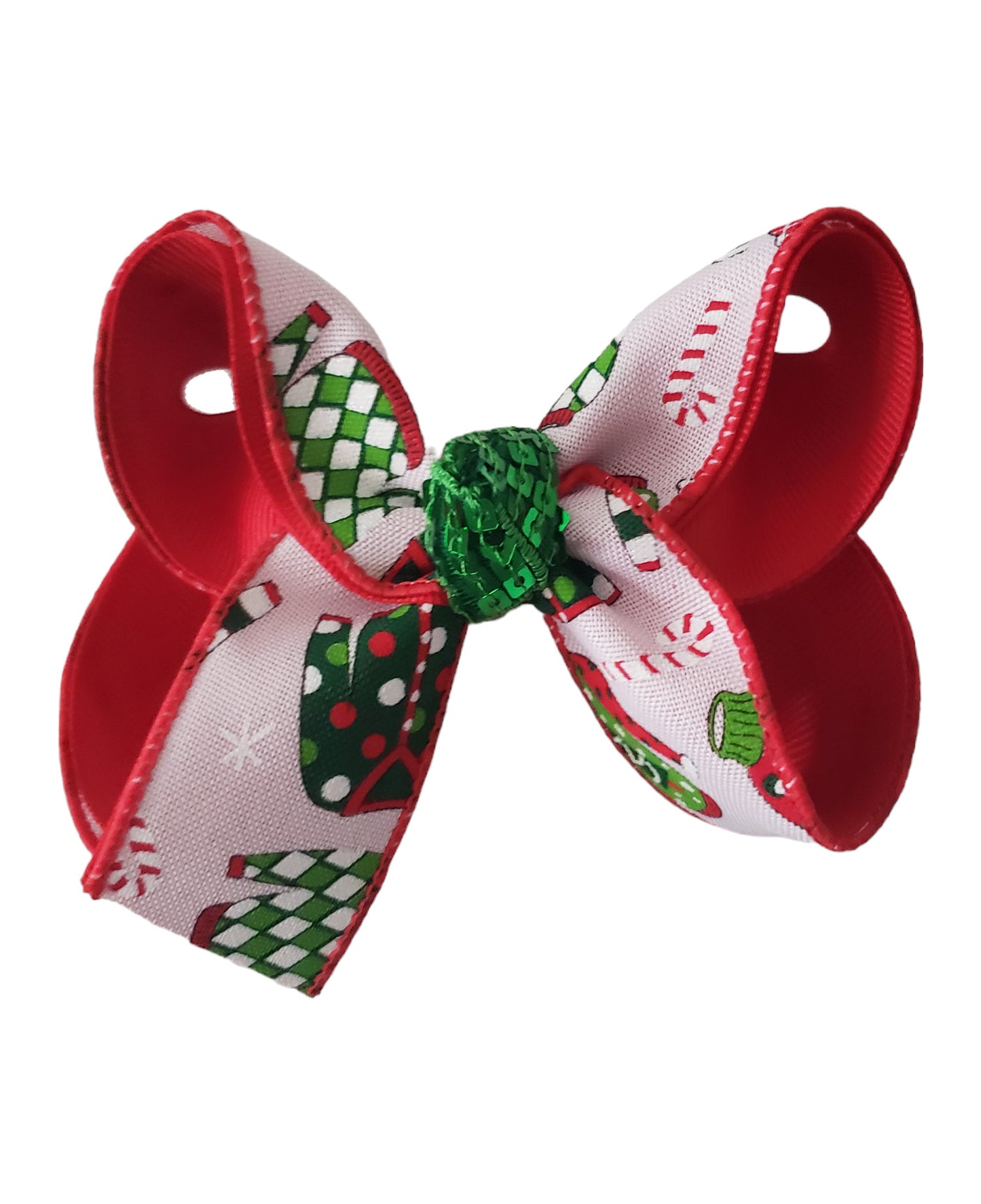 Christmas Sweater Hair Bow