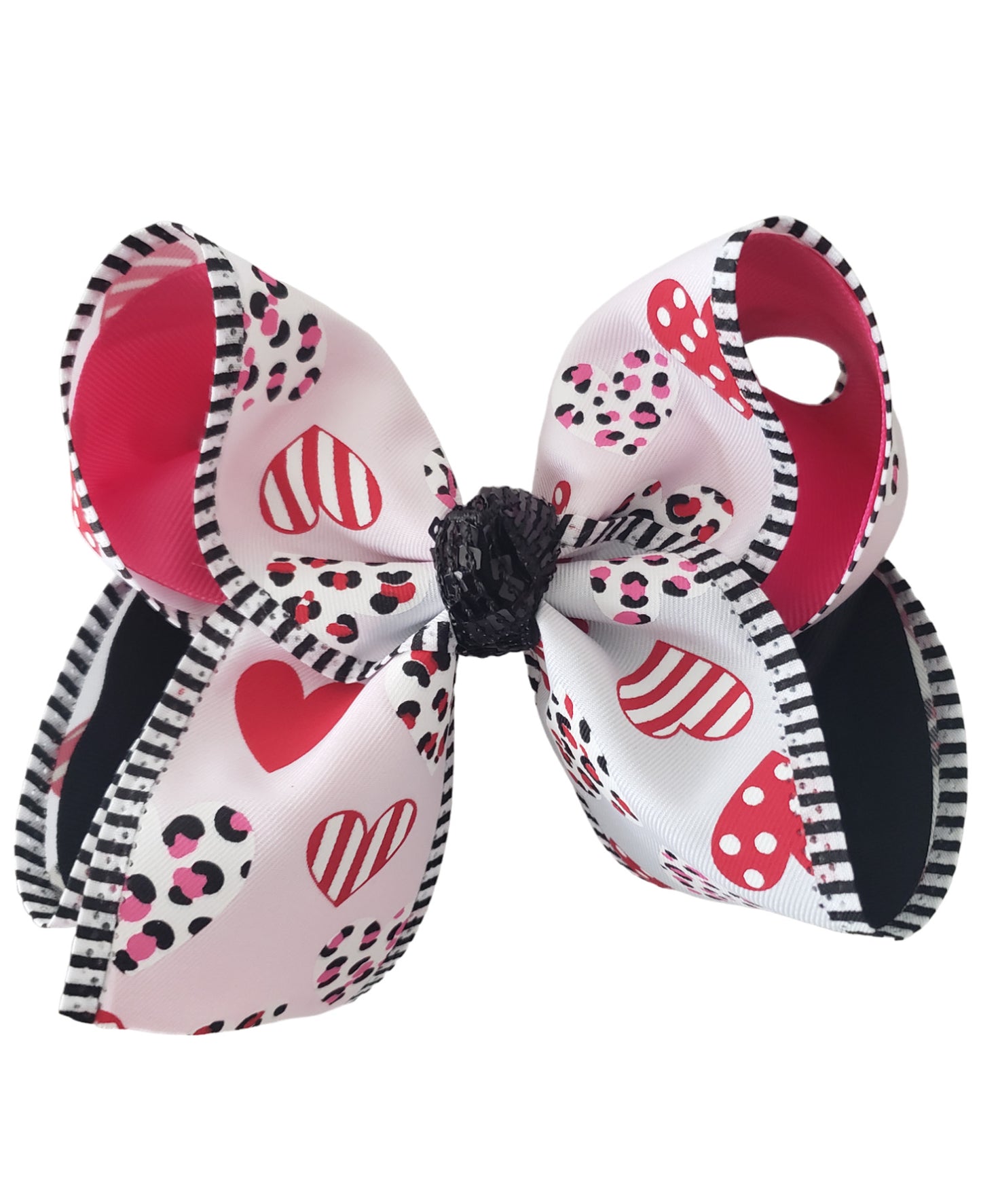 Valentine Hearts Hair Bow