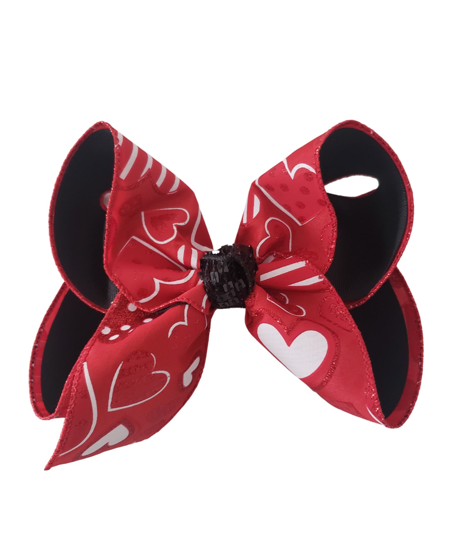 Valentine Hearts Hair Bow