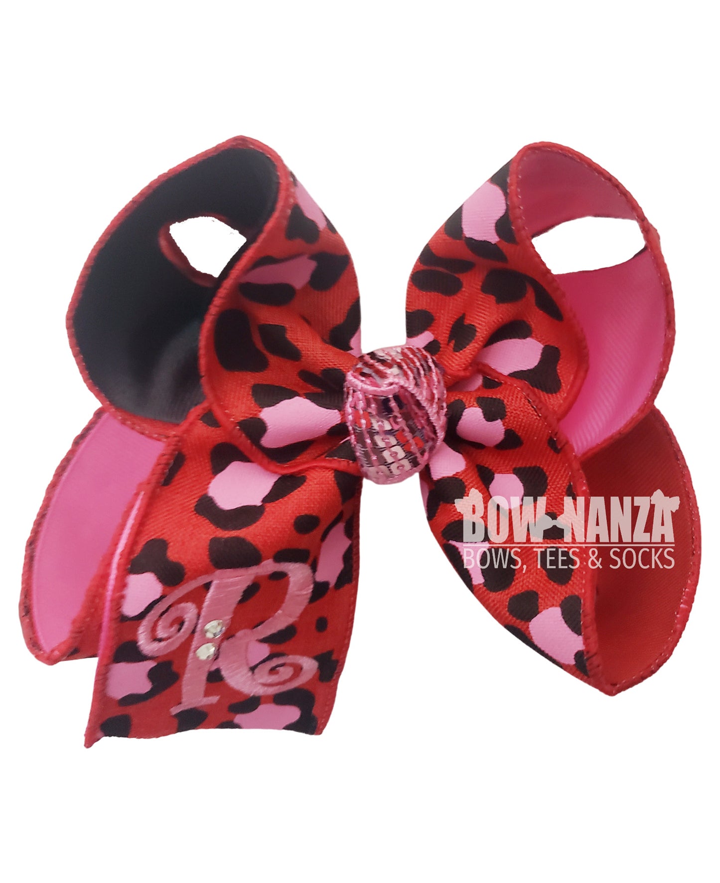 Valentine's Day Monogram Hair Bow